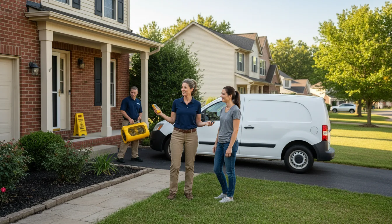 Residential water damage restoration in Mcgrann, PA